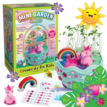 Creativity for Kids Mini Unicorn Garden - Unicorn Craft for Kids | Holiday Stocking Stuffers (Ages 6 )