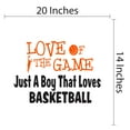 thumbnail image 4 of Sports Wall Decals for Children Playroom - Love for Basketball Basketball DIY & Creativity Boy Girl Bedroom Wall Sticker - Size: 20 In x 14 In, 4 of 5