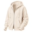 thumbnail image 4 of Certgust Womens Hoodies Under $10 Hot Sales Womens Zip Up Hoodies Long Sleeve Hooded Sweatshirt Women Fashion Zipper Fall Light Jackets with Pocket, 4 of 9