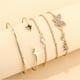 thumbnail image 4 of Juego de pulseras de cadena de oro bohemio para mujeres y niñas, múltiples capas apilables, brazalete abierto, brazalete ajustable, joyería cubana italiana para mujeres y niñas, regalo Xemadio WMPH-923, 4 of 5