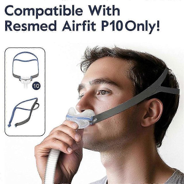 2-Pack Air Fit P10 Headgear Strap,CPAP Headgear Replacements for P10 Nasal Pillow Mask,with 6 Adjus