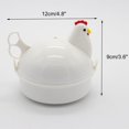 thumbnail image 5 of Máquina para hacer huevos, vaporera, huevos duros perfectamente cocidos en forma de pollo, cazador furtivo de huevos para microondas, vaporera para 4 huevos, 5 of 5