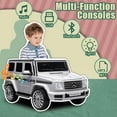 thumbnail image 3 of SUSIELADY 24V Kids Ride on Toys Licensed Mercedes-Benz G500, 4 Wheeler Battery Powered SUV Truck for Kids, Electric Car with Remote Control, LED Lights for Boys Girls Ages 3-8, White, 3 of 7