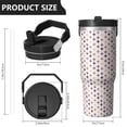 thumbnail image 4 of Modern 30oz Handheld Travel Tumbler with Handle – Double Wall Stainless Steel Insulated Cup, Flip Straw Lid, Leak-Proof & BPA-Free for Hot and Cold Drinks – Durable Coffee & Juice Mug Black, 4 of 7