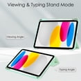 thumbnail image 3 of SaniMore Case for iPad Pro 12.9 2018/2020/2021/2022, Auto Sleep/Wake Shock Resistant [Built-in Pencil Holder] Flip Stand [Dual Angle] Transparent Slim Lightweight Anti-fall Tablet Shell, Mint, 3 of 8