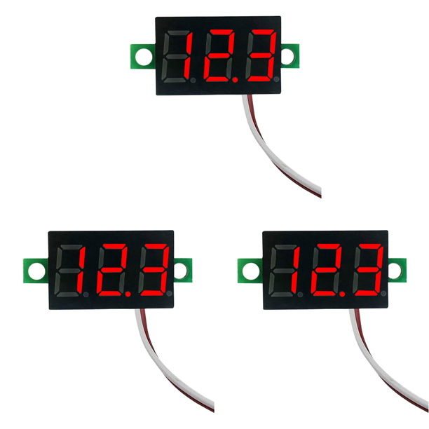 Pantalla voltaje 2 cables 5 V-40 V medidor LED 0 28 pulgadas () rojo