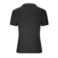 thumbnail image 4 of UAMVSH Women's V Neck Short Sleeve Slim T-Shirt Stretchy Solid Color Ribbed Basic Top Casual Going out Tees, 4 of 6