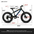 thumbnail image 7 of Ambifirner  20" Fat Tire Bicycle  Mountain  Bike – Wide Tires, 7-Speed Drivetrain & Shock Absorbing Fork for Mountain Trails & Urban Riding, 7 of 7
