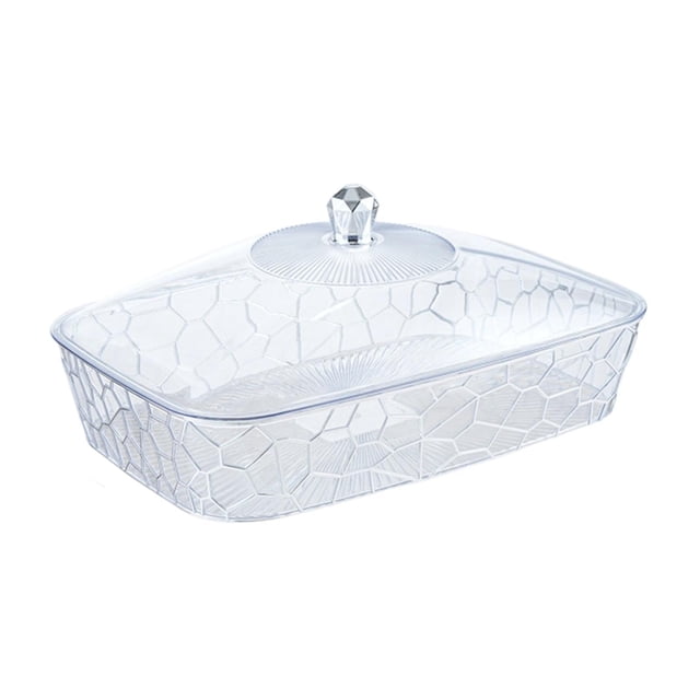 Servir bandeja con bandeja de fruta tapa elegante contenedor de almacenamiento de organizador versátil para celebraciones de cumpleaños de boda de año M