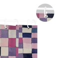thumbnail image 5 of Yayeee Shower Curtain with Hooks 72"x72" Waterproof Fabric Bathroom Hanging Decor, Pink and Purple Plaid Pattern, 5 of 5