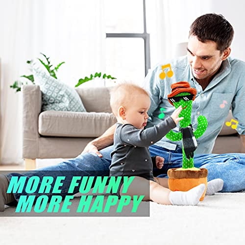Juguetes Cactus Bailando, Talking Dancing Cactus Plush Toy Electronic Shake Toys, Repetir redini redini