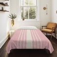 thumbnail image 4 of Pink Beige Striped Tapestry for Bedroom Wall Hanging Tapestry, Modern Farmhouse Retro Lines Ceiling Backdrop Tapestries Poster Blanket Wall Decor for Teens Room Living Room Dorm 59" x 79", 4 of 8