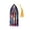 B003- Style C, variant on Christian Home Decor, Stained Glass Window Decorative Bookmark, Gold Decorations with Gold Tassel 6X2.5 In, Library Decor Gothic Acrylic Translucent Bookmark, Book Accessories for
