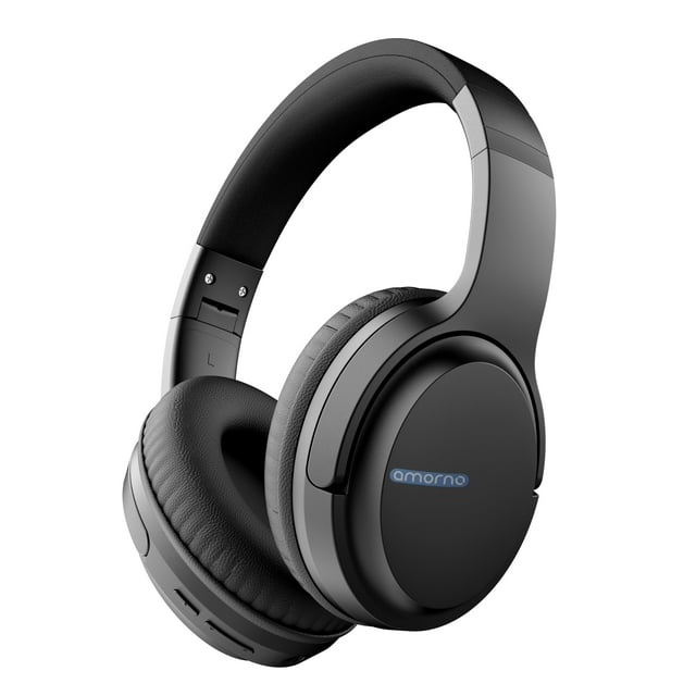 Auriculares Bluetooth AMORNO Over Ear de 68 horas de reproducción, color negro