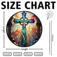 thumbnail image 2 of Cross Stained Glass Suncatcher, Cross Glass Suncatchers for Windows For Merry Christmas, 2 of 7