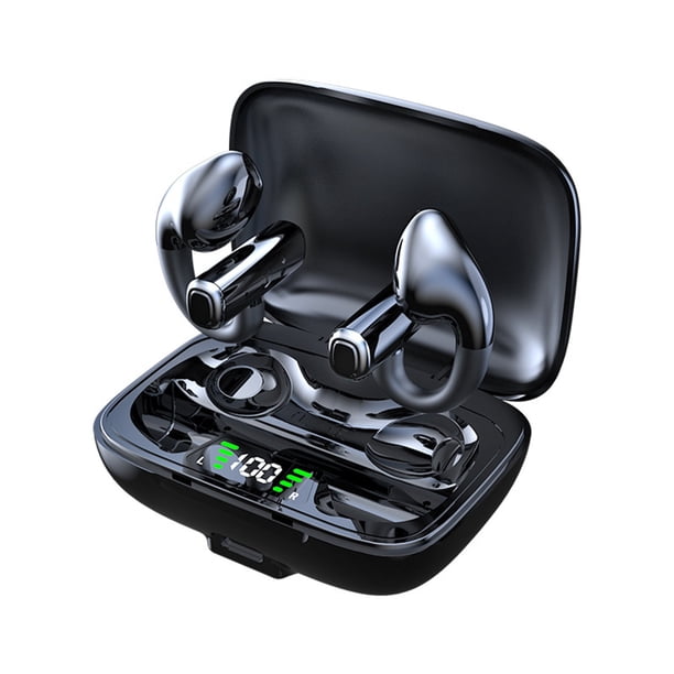 Audífonos Inalámbricos con Micrófono Clip Popular en Auriculares Bluetooth con Conducción Ósea Inalámbrica, Usando Auriculares de Pantalla Digital de Audio Estéreo sin Pérdida Hifi, Oídos Indolores