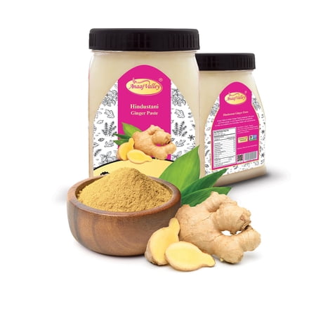 ANAAJ VALLEY Ginger Paste – 650g Ginger Cooking Paste - Mild Seasoning Masala – Ginger Powder – Fresh Ground Ginger – Adds Taste and Flavor in Food – Natural | NON-GMO | Gluten Free | Thick & Grainy