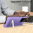 thumbnail image 6 of CoverON For Samsung Galaxy S21 Ultra 5G Phone Case, Slim Metal Kickstand Rugged Dual Layer Cover, Purple, 6 of 8