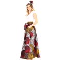 thumbnail image 3 of Sakkas Asma Convertible Traditional Wax Print Adjustable Strap Maxi Skirt | Dress - 86-Multi - One Size, 3 of 5