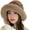 Khaki, variant on CoCopeaunt Women Plush Fluffy Bucket Hat Warm Winter Cozy Fuzzy Brim Girls Fisherman Cap