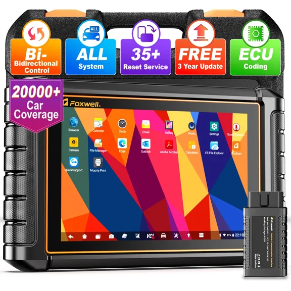 FOXWELL NT909 BT OBD2 Scanner Bidirectional Full System Car Diagnostic Tool  OBD2 Scanner, Wireless 30  Resets Scan Tool ECU Coding, 3 Yrs Free Update, Upgrade of NT809 BT