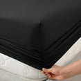 thumbnail image 3 of Luxurious Collection 1000 Thread Count 100% Cotton Bed Sheet Set (California King, Black), 3 of 5