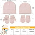 thumbnail image 2 of Dpytoraw Toddler Girls Boys Winter Hats Boys Soft Baby Caps Kids Knit Winter Hats With Glvoes Size 3-24 Months, 2 of 4
