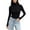 Black, variant on Womens Basic Tops Women's Turtleneck T-Shirt, Solid Color Long Sleeve Shirts for Women Green L