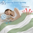 thumbnail image 3 of Sage Green Striped Cooling Blanket, Lightweight Breathable Summer Throw Blanket with Double Sided Cold Effect, Farmhouse Sage Green Stripes Picnic Beach Blankets Bed Sheet for Hot Sleepers 30"x40", 3 of 8