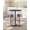 thumbnail image 4 of VASAGLE Round Cocktail Table, High Top Bar Pub Table with Metal Frame and Cross Base, for 2-3 People, Modern, Easy to Assemble, 23.6 x 23.6 Inches, Ebony Black, 4 of 6