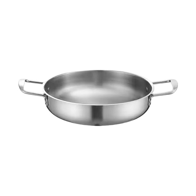 Olla para fideos ramen coreanos, olla para sopa kimchi, multiusos, de acero inoxidable, olla para cocinar, olla para el hogar, cocina, camping 24 cm Plata