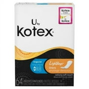 Kotex U Lightdays Pantiliners, Regular, 64ct 036000013962A2488