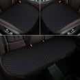 thumbnail image 2 of Elainilye 3Pcs Set Car Seat Cushion, Driver Seat Cushion with Comfort Memory Silk & Non-Slip Rubber Bottom, All Season Car Seat Pad with Storage Pouch for SUV, Truck, Black, 2 of 4