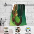 thumbnail image 4 of Coolnut Happy St Patrick's Day Hand Towels 2 PCS, Ultra Soft and Highly Absorbent, Shoes Pot Coins Rainbow Decorative Fingertip Towel for Home, Bathroom, Kitchen, 28.3"x14.4", 4 of 4