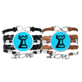 thumbnail image 1 of International Vehicle Chess Composition Bracelet Hand Strap Leather Rope Wristband Double Set, 1 of 3
