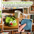 thumbnail image 6 of Crochet Lizard Coaster – Handmade Animal Mug Rug, Unique Lizard & Squirrel Coasters, Decorative Drink Coaster for Home Desk, 3pc, 6 of 8