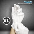 thumbnail image 3 of 6 Pairs (12 Gloves) - Size XL - Gloves Legend 100% Cotton White Gloves For Work Safety Jewelry Coin Art Handling Inspection For Men with Elegant Gift Box, 3 of 9