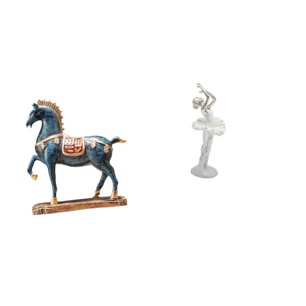 Figura de bailarina equina elegante, escultura de arte moderno para escritorio, sala de estar, dormitorio, estantería, chimenea, oficina, entrada, dec