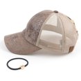 thumbnail image 5 of Ponycap Messy High Bun Ponytail Adjustable Glitter Mesh Trucker Baseball Cap, 5 of 5