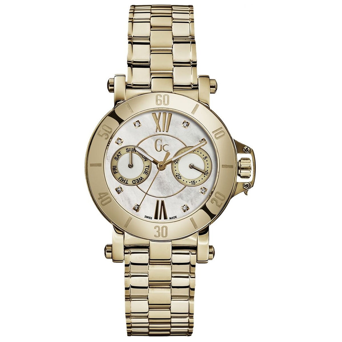 Guess Watches for Womens X74111L1S Quartz Analog Round Gold Plated M
