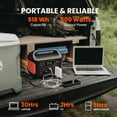 thumbnail image 5 of Jackery Portable Power Station Explorer 500 and 5m Extension Cord, 510Wh Solar Generator Lithium Battery with 500W AC Outlet for Outdoors Camping Travel Hunting Blackout, 5 of 6