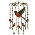 thumbnail image 1 of Stained Glass Window Hanging Hummingbird Suncatcher Glass Decorative Outdoor Wind Chimes with Crystal Glass Beads for Patio Balcony Backyard Home Decoration 1 Pack, 1 of 7