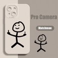 thumbnail image 4 of Cartoon Matchman Phone Case For iPhone 11 12 13 14 15 Pro Max XR XS X 7 8 Plus SE 2020 Shockproof Matte Soft TPU Silicone Cover 8 For iPhone 11Pro Max, 4 of 6