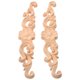 thumbnail image 5 of EeaseMX 2 piezas de flores adhesivas para tallar madera, delicadas flores para la cabeza de la puerta, apliques creativos de madera maciza para muebles, decoración de puertas de gabinetes, tamaño 1, 5 of 8