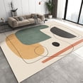 thumbnail image 1 of 3x4 Area Rugs Abstract Irregular Mid-Century Kids Bedroom Rug, Creative Geometric Bohemian Print Bedside Rug Rugged Non Slip for Cafe Living Room Under Table Boys Room Decor, 1 of 7