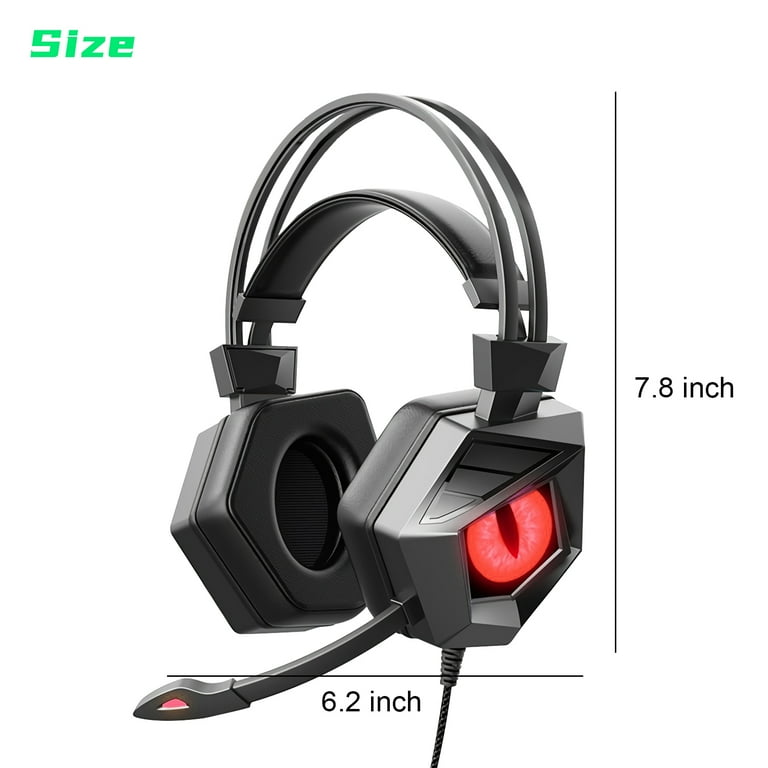 TSV Wired Cow Ear Gaming Headset For PC PS4 Xbox One 53 OFF