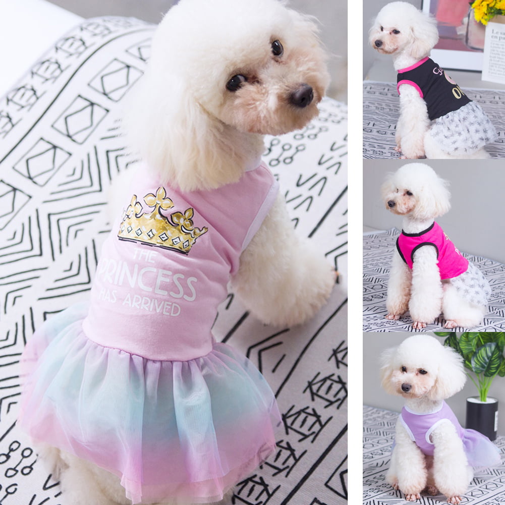 Princess Dog Wedding Dress Lace Small Pet Clothes Costume Cat Puppy Skirt Poodle 