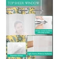 thumbnail image 4 of No Hook Shower Curtain with Snap in Liner, Vintage Blue Paisley Flowers Traditional Floral Yellow Hotel Shower Curtains for Bathroom, Washable Shower Curtain Liner Set with Mesh Top Window, 54"x78", 4 of 6