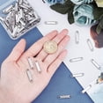 thumbnail image 5 of 100pcs Rectangle Links 26mm Long Blank ID Tags Charm Connectors Stainless Steel Links 3mm Hole Metal Charm Linking Pendant for Jewelry Making Stainless Steel Color, 5 of 5