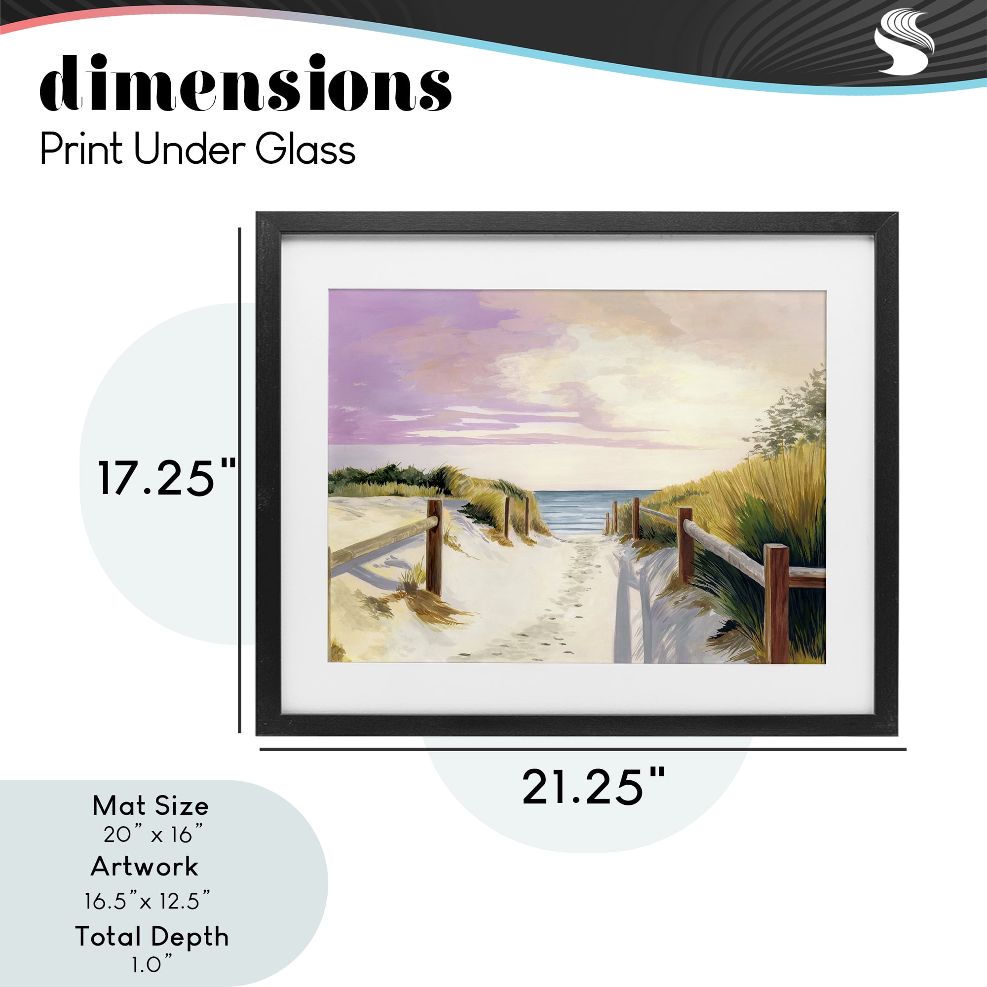 Cottesloe Beach Pathway Black Framed Print Under Glass, design by Courtney Haley